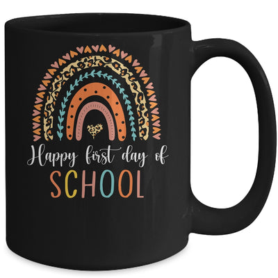 Leopard Rainbow Kindergarten Teacher First Day Of School Mug | siriusteestore