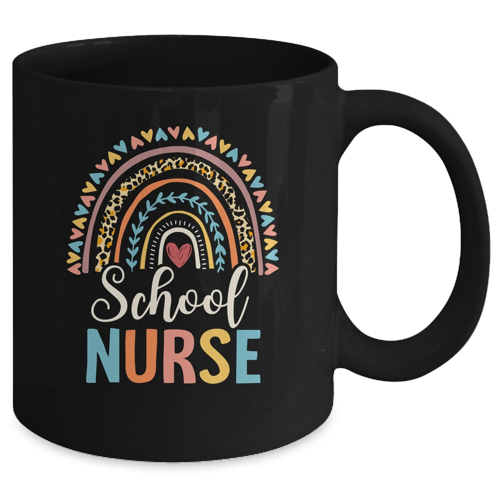 Leopard Rainbow Nursing Nurse Week Back To School Mug | siriusteestore