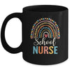 Leopard Rainbow Nursing Nurse Week Back To School Mug | siriusteestore