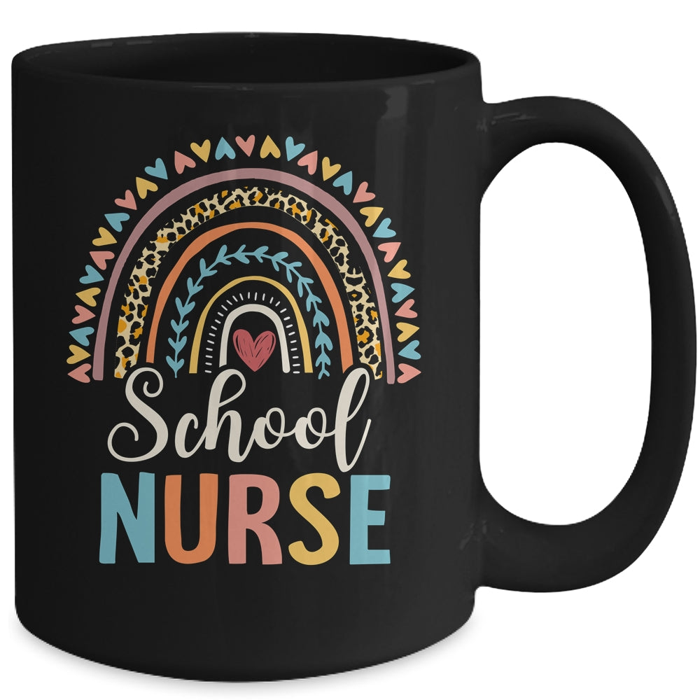 Leopard Rainbow Nursing Nurse Week Back To School Mug | siriusteestore