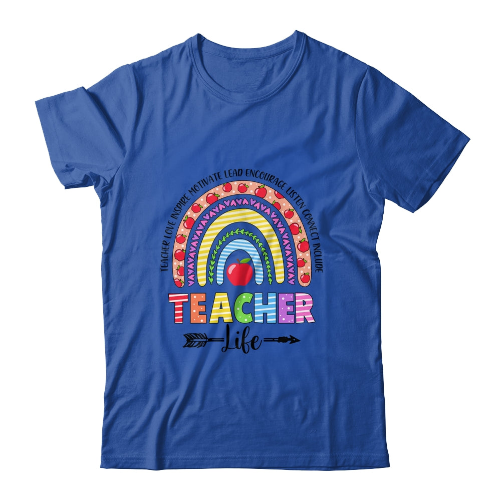 Leopard Rainbow Teacher Life Teaching Last Day Of School Shirt & Hoodie | siriusteestore
