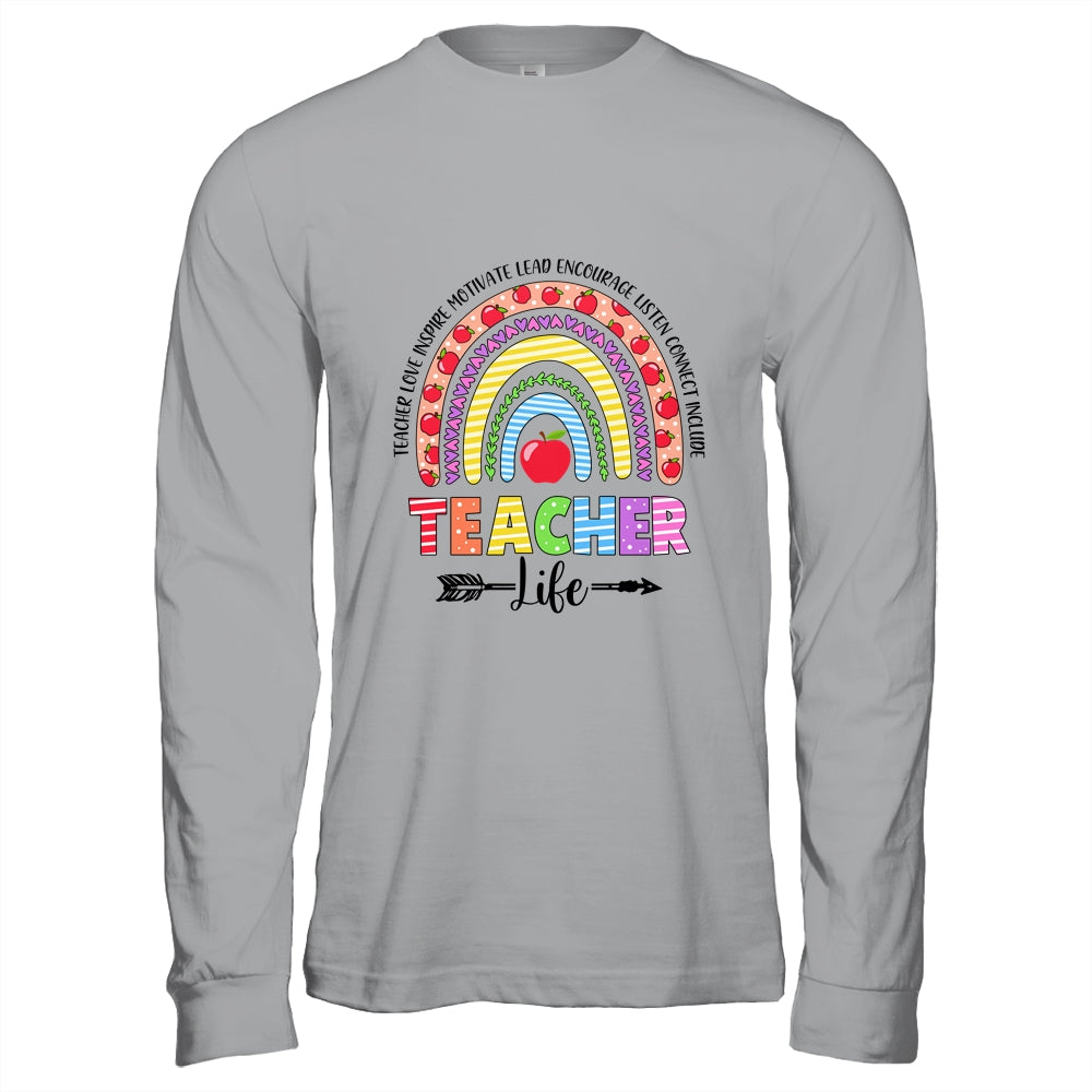Leopard Rainbow Teacher Life Teaching Last Day Of School Shirt & Hoodie | siriusteestore