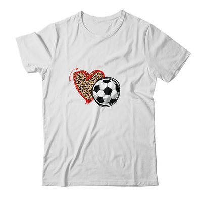 Leopard Soccer Love Heart Soccer Lover Soccer Season Shirt & Tank Top | siriusteestore