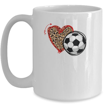 Leopard Soccer Love Heart Soccer Lover Soccer Season Mug | siriusteestore