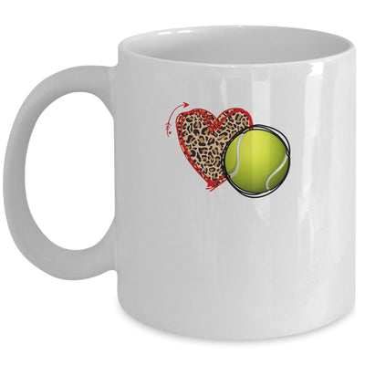 Leopard Tennis Love Heart Tennis Lover Tennis Season Mug | siriusteestore