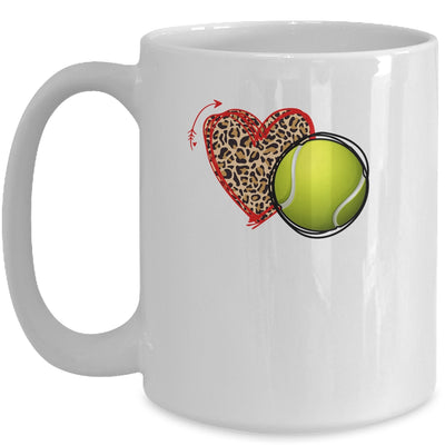 Leopard Tennis Love Heart Tennis Lover Tennis Season Mug | siriusteestore