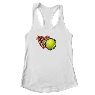Leopard Tennis Love Heart Tennis Lover Tennis Season Shirt & Tank Top | siriusteestore