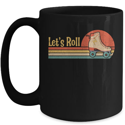 Lets Roll Roller Skating Skater Skate Retro Vintage 70s 80s Mug | siriusteestore