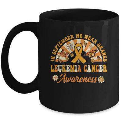 Leukemia Awareness In September We Wear Orange Groovy Mug | siriusteestore