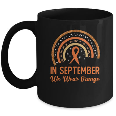 Leukemia Awareness In September We Wear Orange Rainbow Mug | siriusteestore