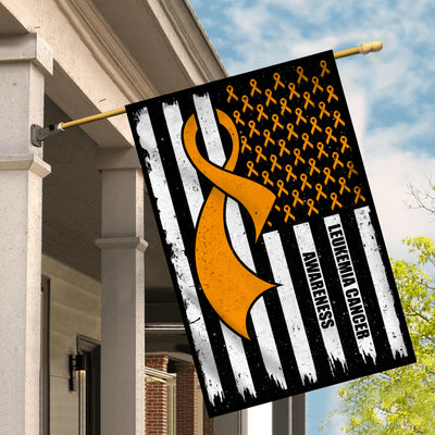Leukemia Cancer Awareness America Flag Orange Ribbon | siriusteestore