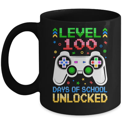 Level 100 Days Of School Unlocked Gamer Boys Funny 100th Day Mug | siriusteestore