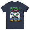 Level 100 Days Of School Unlocked Gamer Boys Funny 100th Day Youth Shirt | siriusteestore