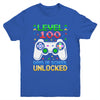 Level 100 Days Of School Unlocked Gamer Boys Funny 100th Day Youth Shirt | siriusteestore