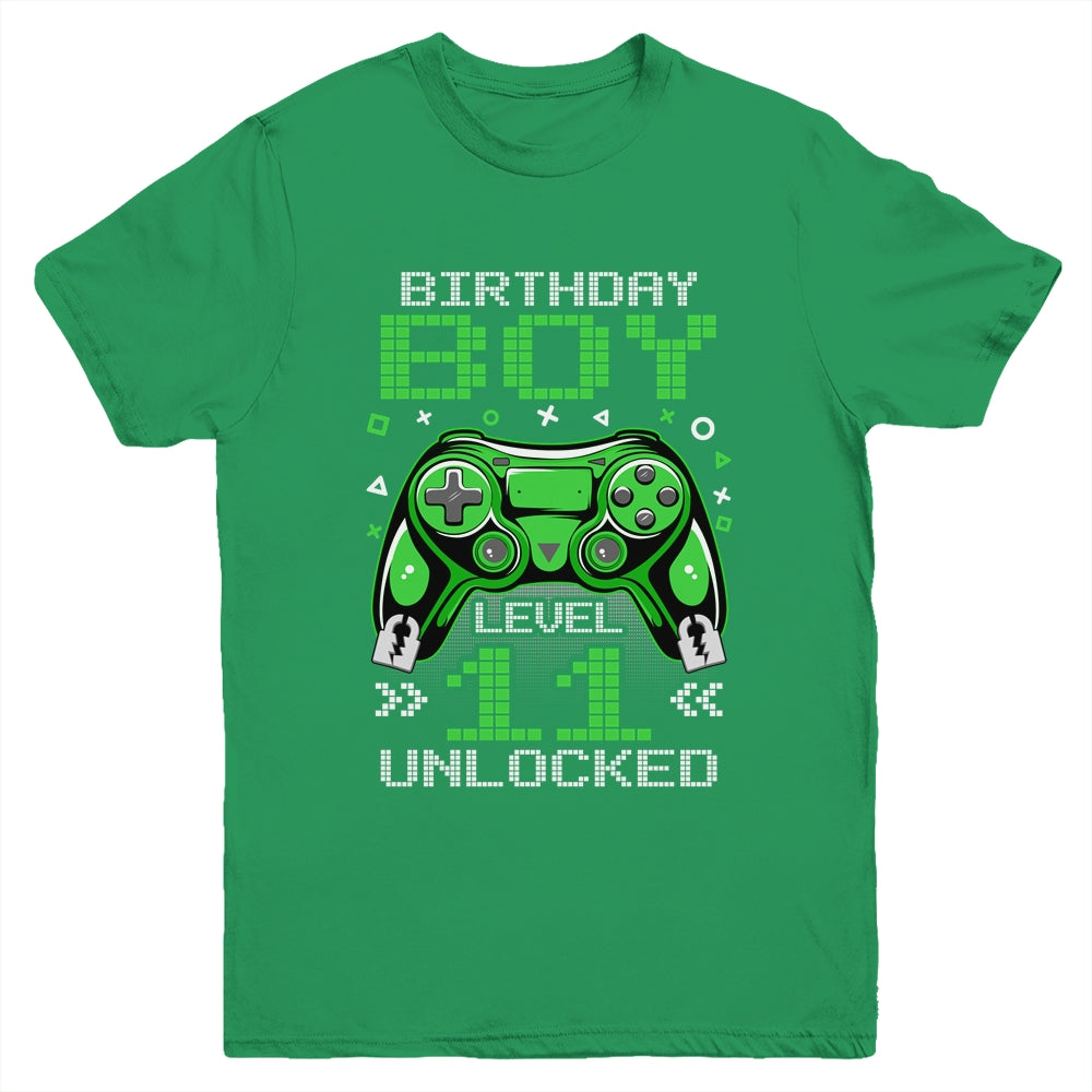 Level 11 Unlocked Awesome Since 2012 11th Birthday Gaming Youth Shirt | siriusteestore