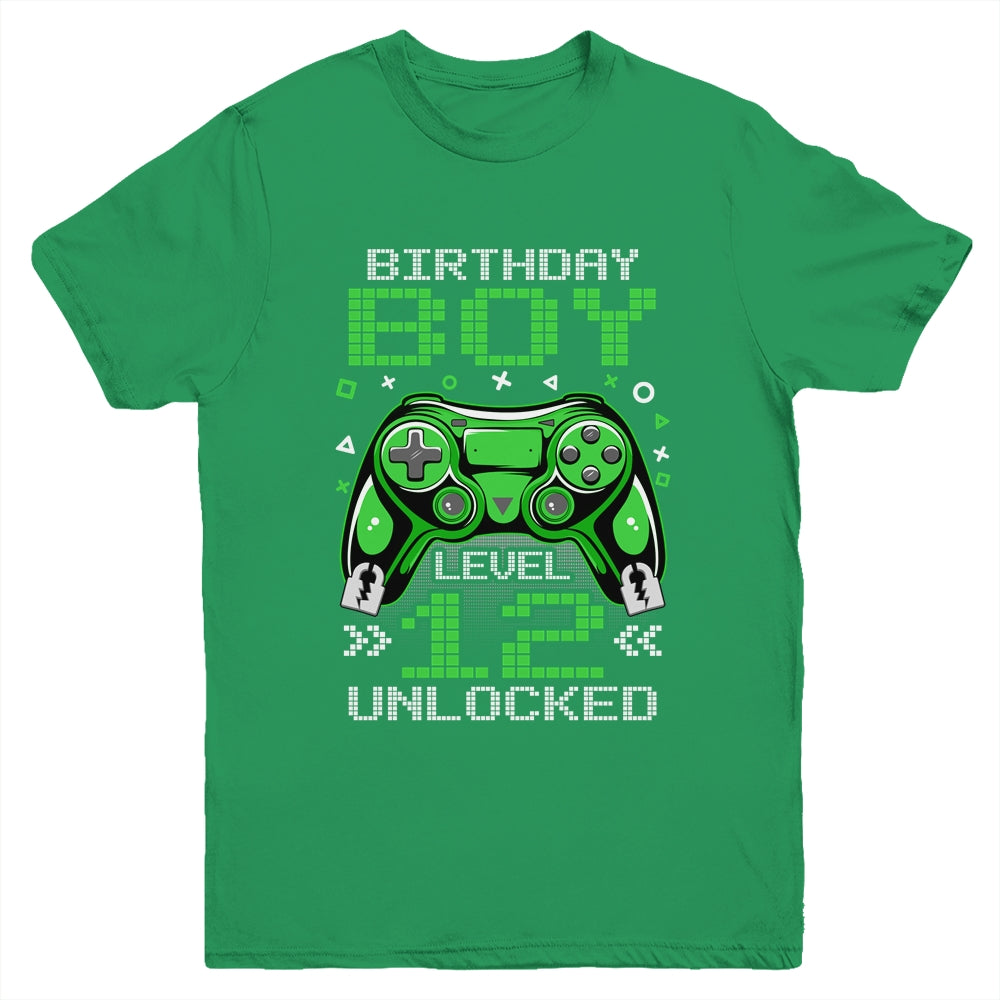 Level 12 Unlocked Awesome Since 2011 12th Birthday Gaming Youth Shirt | siriusteestore