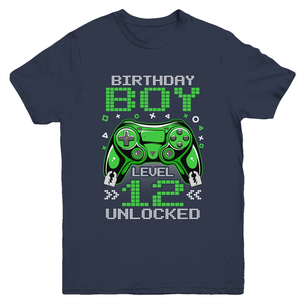 Level 12 Unlocked Awesome Since 2011 12th Birthday Gaming Youth Shirt | siriusteestore