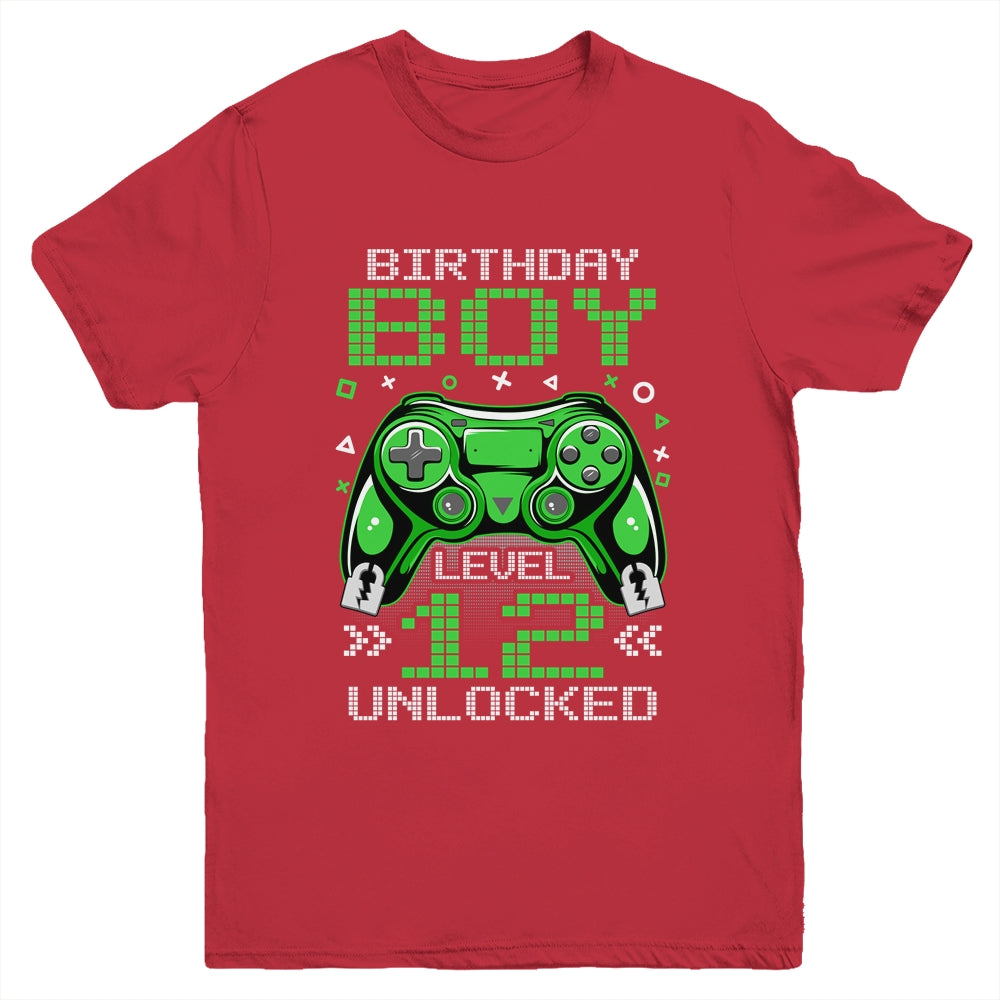 Level 12 Unlocked Awesome Since 2011 12th Birthday Gaming Youth Shirt | siriusteestore