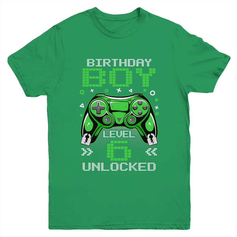 Level 6 Unlocked Awesome Since 2017 6th Birthday Gaming Youth Shirt | siriusteestore
