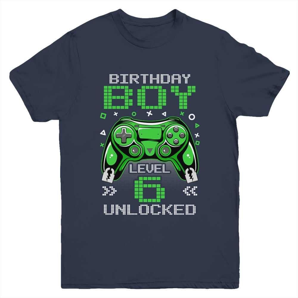 Level 6 Unlocked Awesome Since 2017 6th Birthday Gaming Youth Shirt | siriusteestore