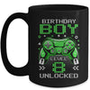 Level 8 Unlocked Awesome Since 2015 8th Birthday Gaming Mug | siriusteestore