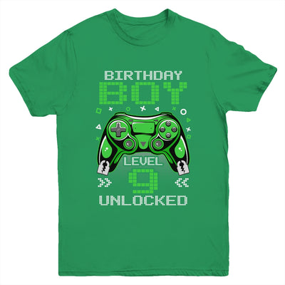 Level 9 Unlocked Awesome Since 2014 9th Birthday Gaming Youth Shirt | siriusteestore