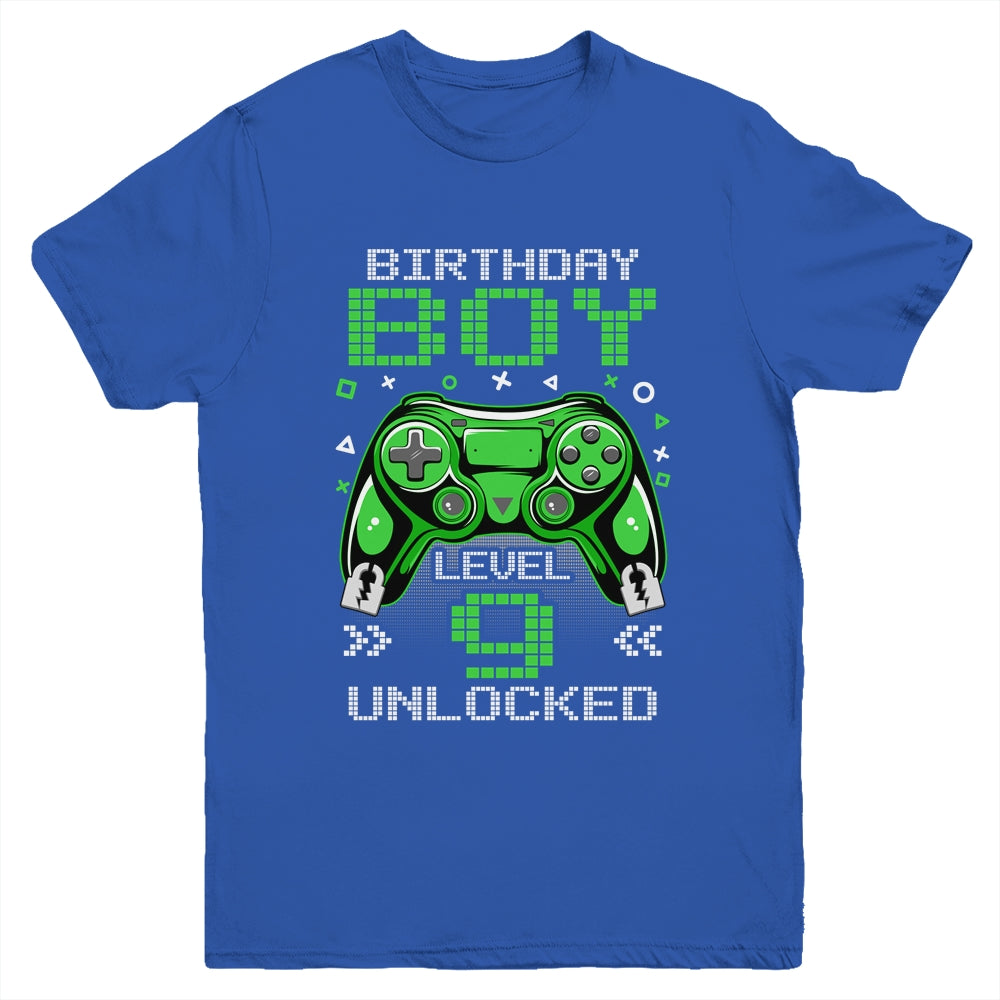 Level 9 Unlocked Awesome Since 2014 9th Birthday Gaming Youth Shirt | siriusteestore