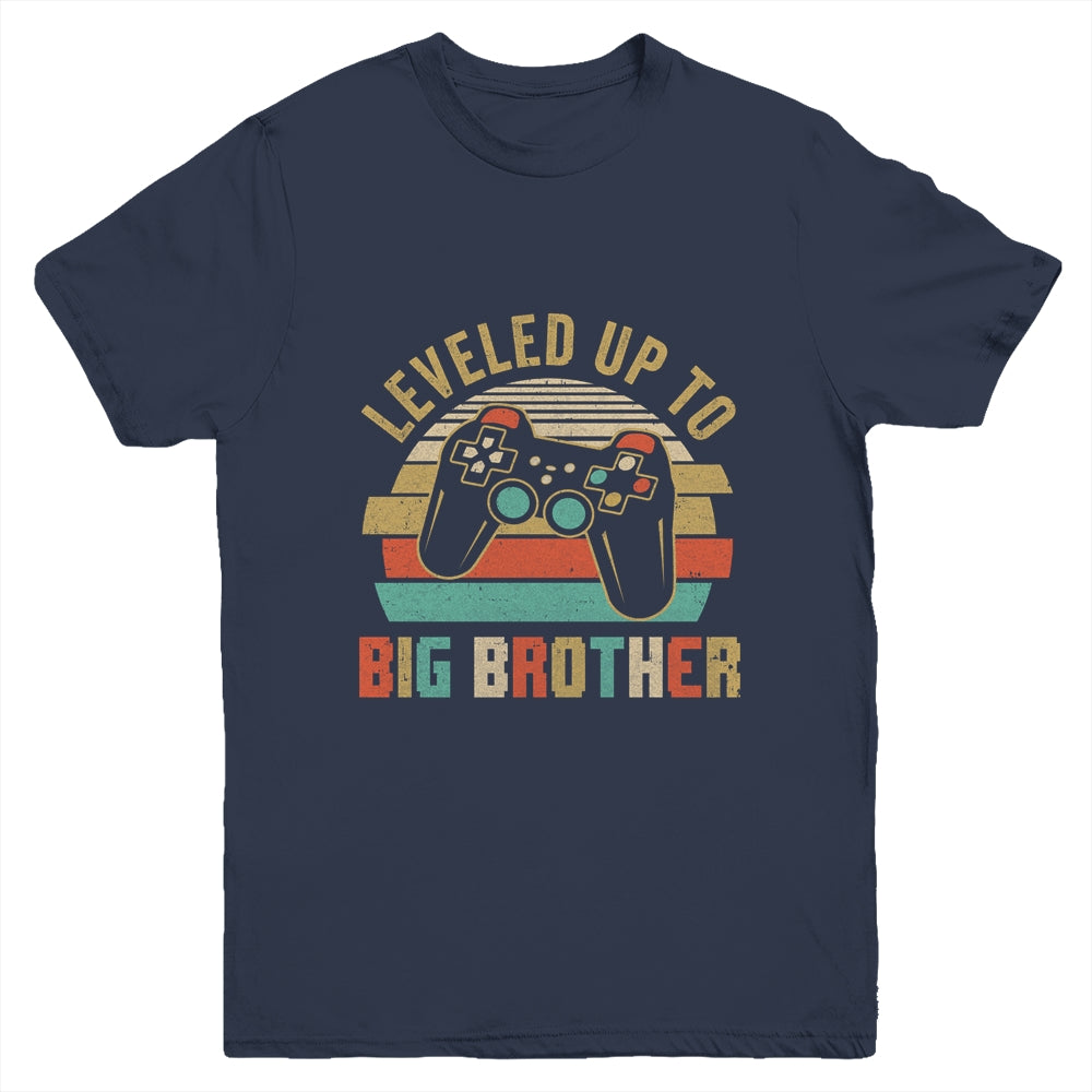 Leveled Up To Big Brother Baby Announcement For Men Youth Shirt | siriusteestore