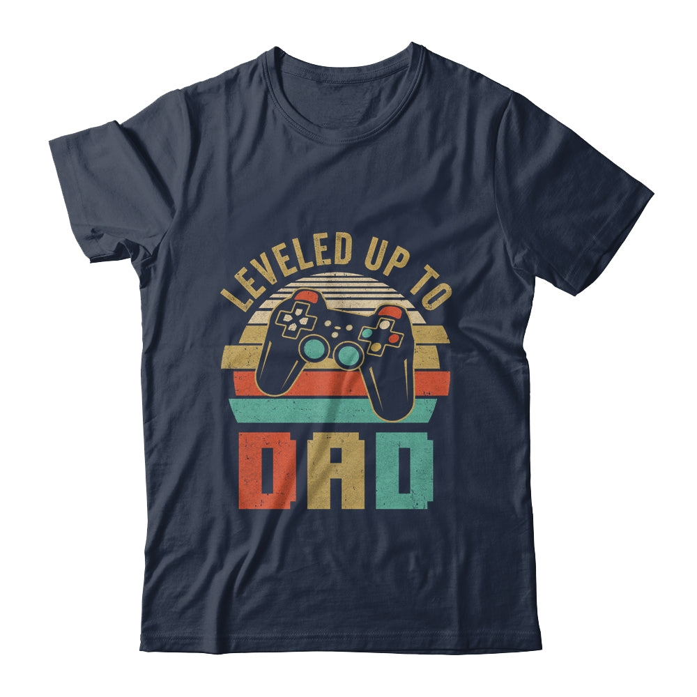 Leveled Up To Dad Baby Announcement For Men Shirt & Hoodie | siriusteestore