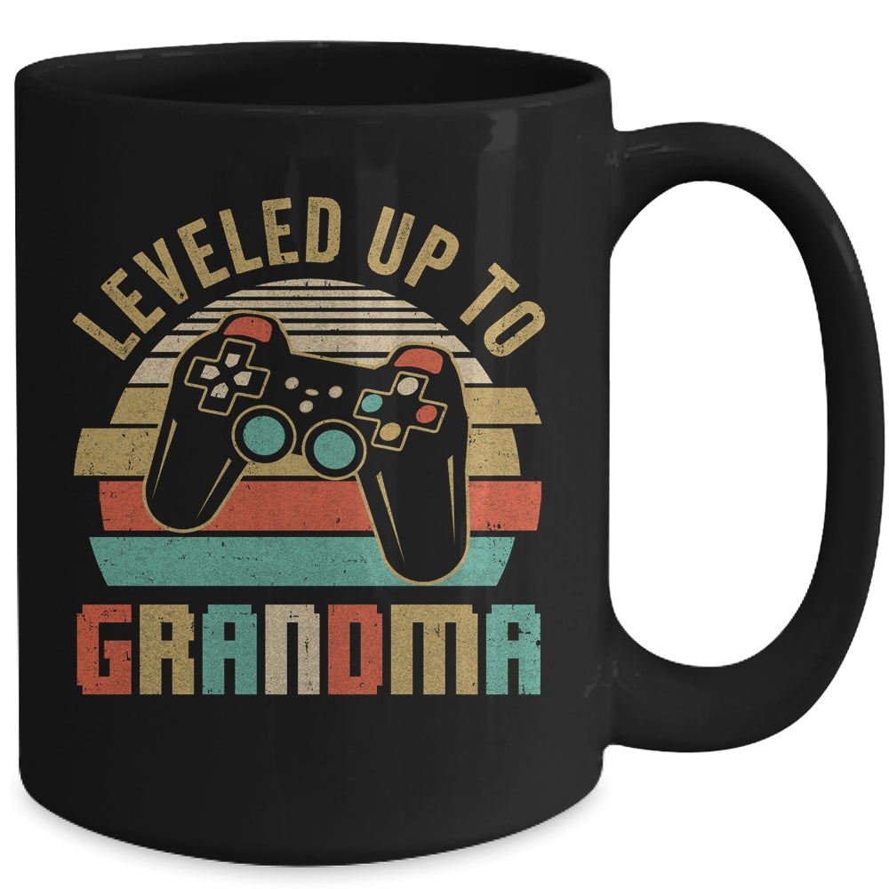 Leveled Up To Grandma Baby Announcement For Women Mug | siriusteestore