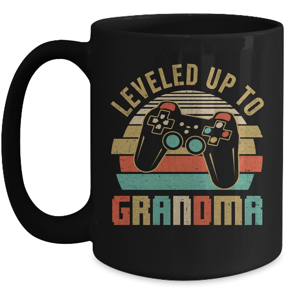 Leveled Up To Grandma Baby Announcement For Women Mug | siriusteestore