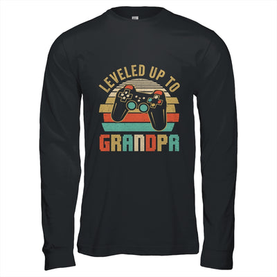 Leveled Up To Grandpa Baby Announcement For Men Shirt & Hoodie | siriusteestore