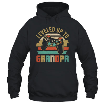 Leveled Up To Grandpa Baby Announcement For Men Shirt & Hoodie | siriusteestore