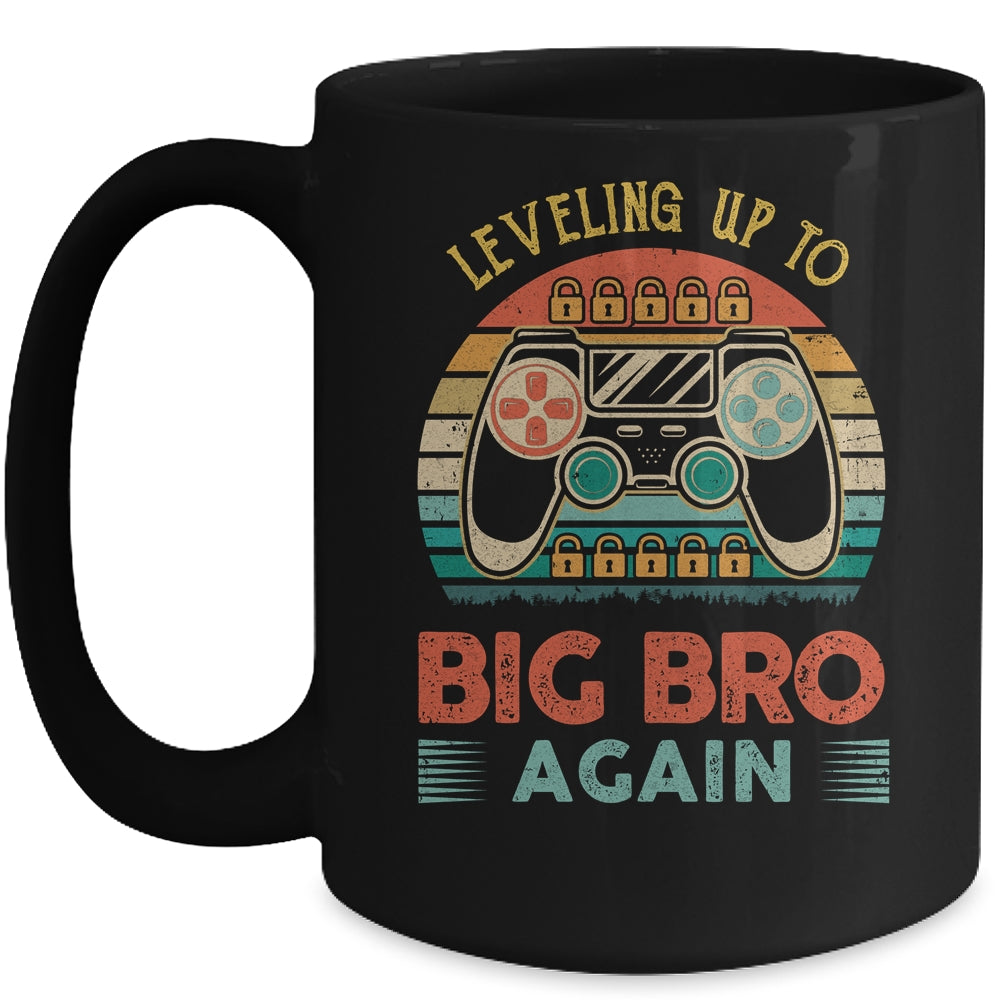 Leveling Up To Big Bro Again Vintage Big Brother Mug | siriusteestore