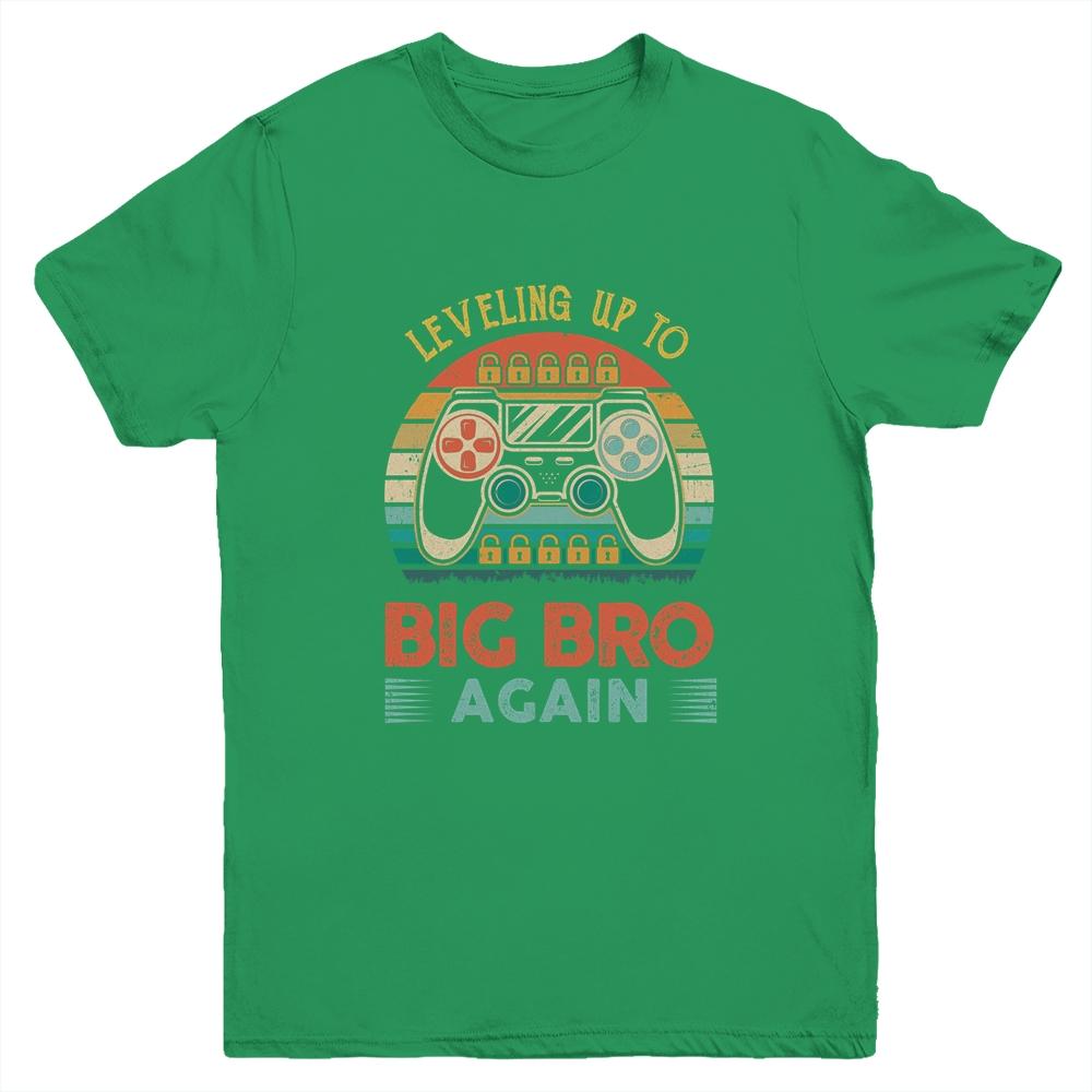 Leveling Up To Big Bro Again Vintage Big Brother Youth Youth Shirt | Siriustee.com.com
