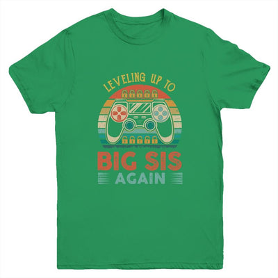 Leveling Up To Big Sis Again Vintage Big Sister Youth Youth Shirt | Siriustee.com.com