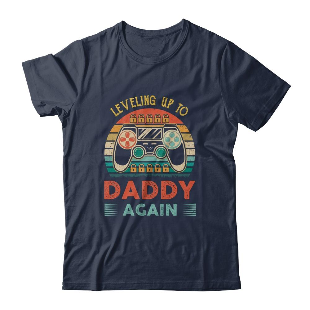 Leveling Up To Dad Again Father's Day Vintage T-Shirt & Hoodie | Siriustee.com.com