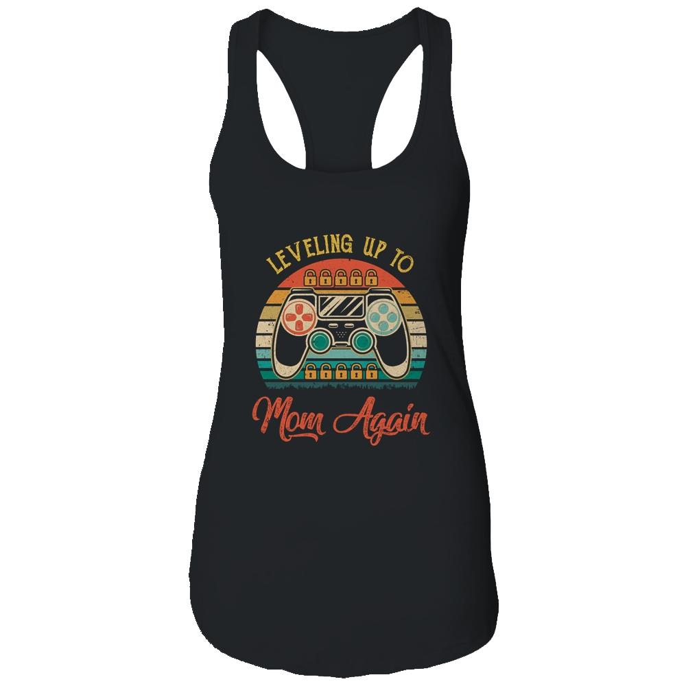 Leveling Up To Mom Again Pregnancy Announcement Shirt & Tank Top | Siriustee.com