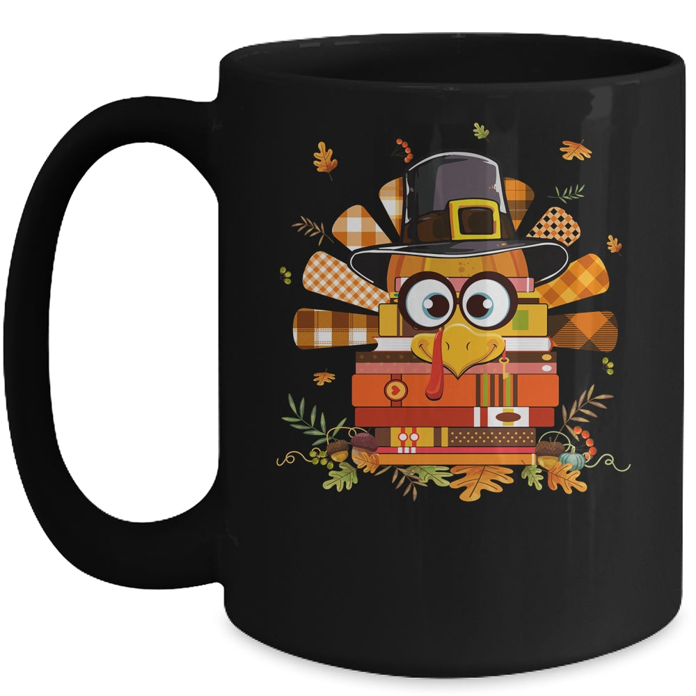 Librarian Book Lover Reader Funny Turkey Thanksgiving Autumn Mug | siriusteestore