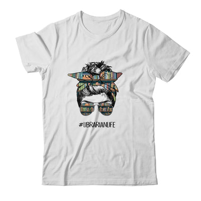 Librarian Teacher Messy Bun Life Book Library Back To School Shirt & Tank Top | siriusteestore