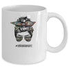 Librarian Teacher Messy Bun Life Book Library Back To School Mug | siriusteestore