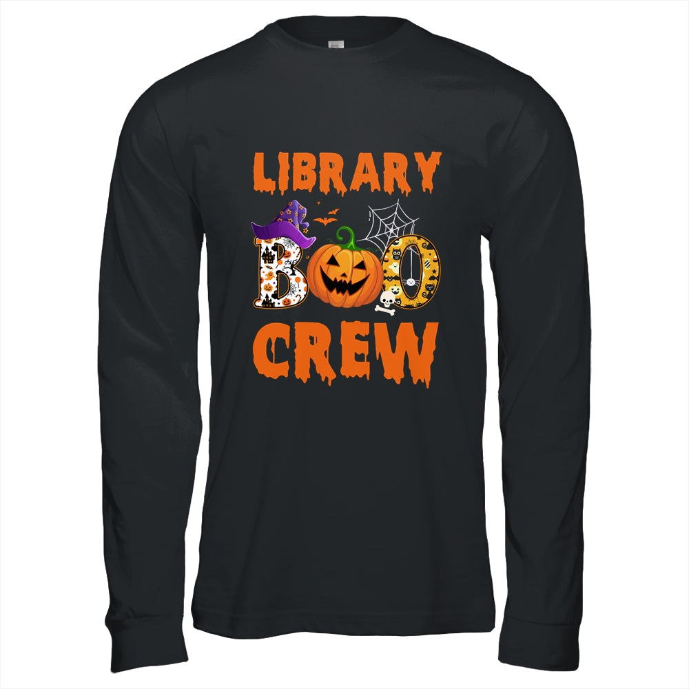 Library Boo Crew School Librarian Halloween Library Book Shirt & Hoodie | siriusteestore