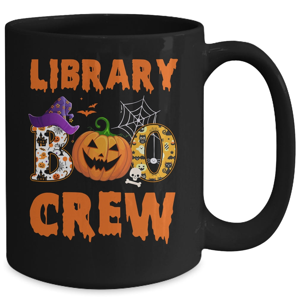 Library Boo Crew School Librarian Halloween Library Book Mug | siriusteestore