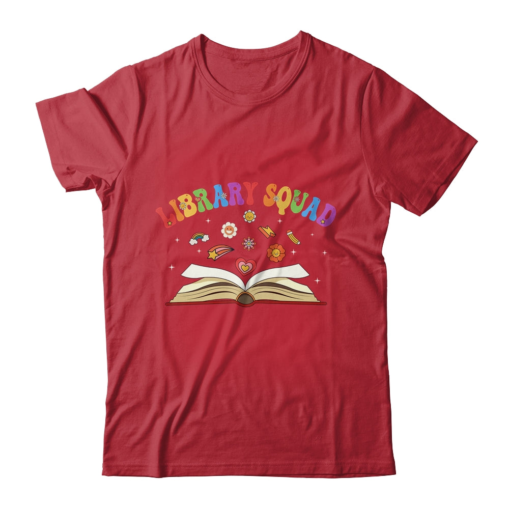 Library Squad Librarian Bookworm Book Lover Groovy Shirt & Tank Top | siriusteestore