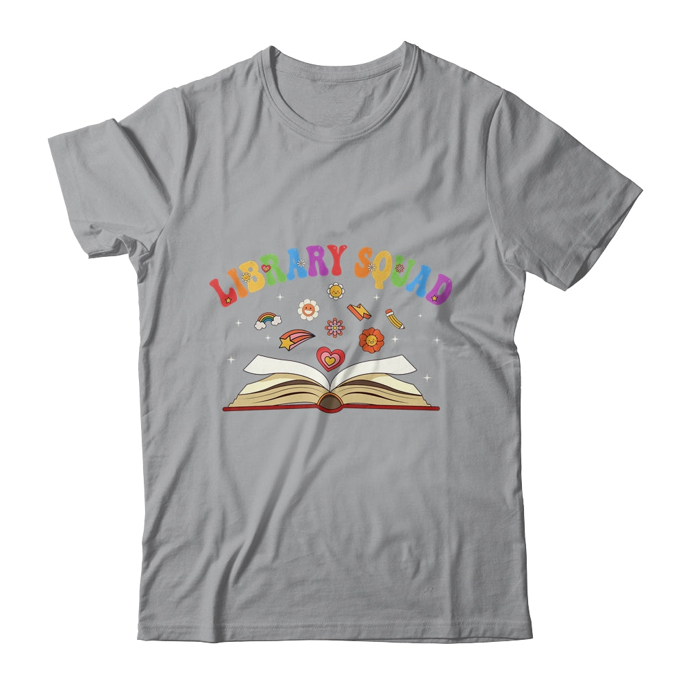 Library Squad Librarian Bookworm Book Lover Groovy Shirt & Tank Top | siriusteestore