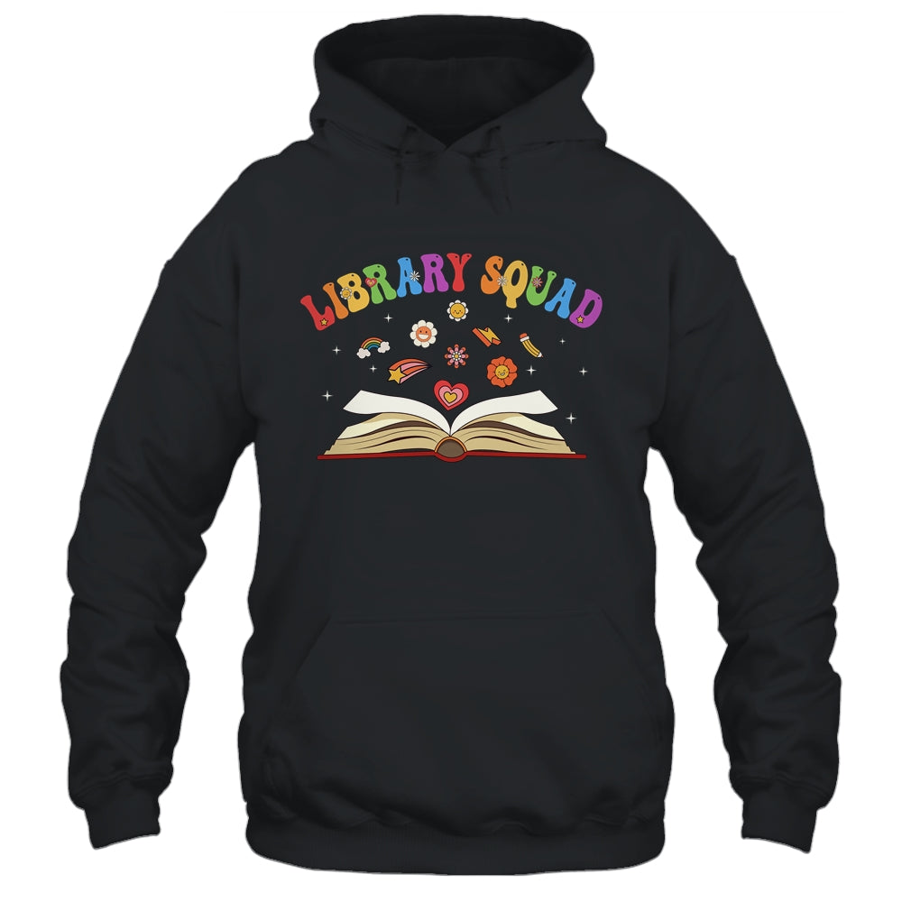 Library Squad Librarian Bookworm Book Lover Groovy Shirt & Tank Top | siriusteestore