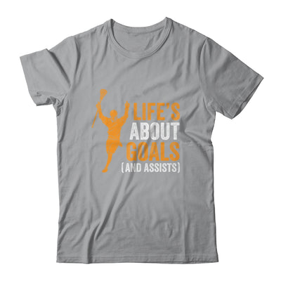 Life's About Goals Lacrosse For Boys Men Lacrosse Shirt & Hoodie | siriusteestore