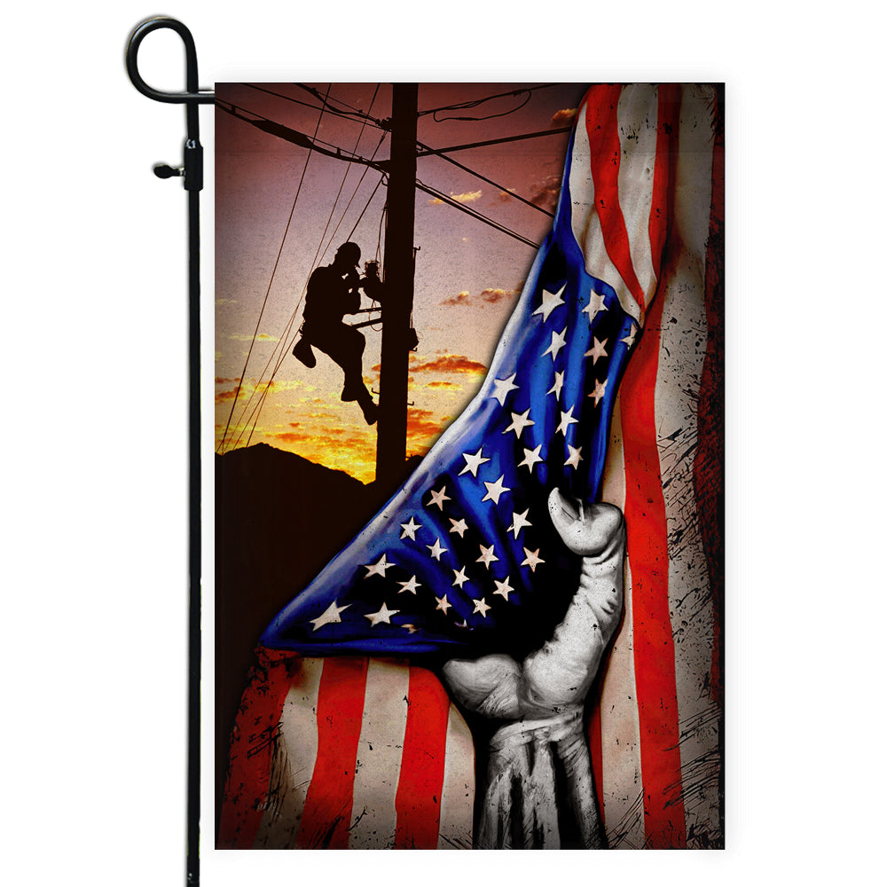 Lineman American US Flag Patriotic | siriusteestore