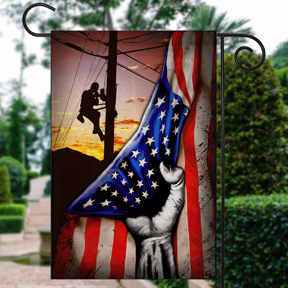 Lineman American US Flag Patriotic | siriusteestore