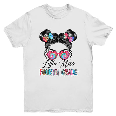 Little Miss Fourth Grade Girls Back To School 4th Grade Youth Shirt | siriusteestore